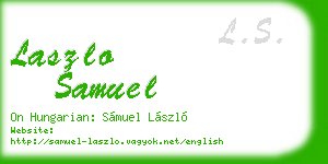 laszlo samuel business card